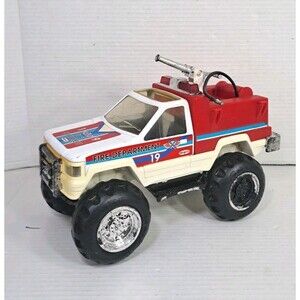 Remco Tuff Ones 1993 Flame Out 4x4 Pickup 12" Fire Truck Toy Vintage Collectible